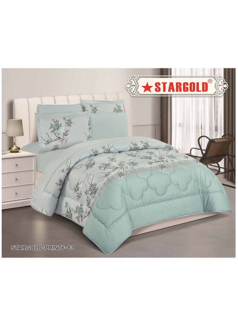 Stargold Super Soft Printed Comforter, 6pcs Set, Microfiber High-Quality Fabric, Stylish and Premium Design, Durable, Ideal For Home Bedroom 240X220CM - Image 2