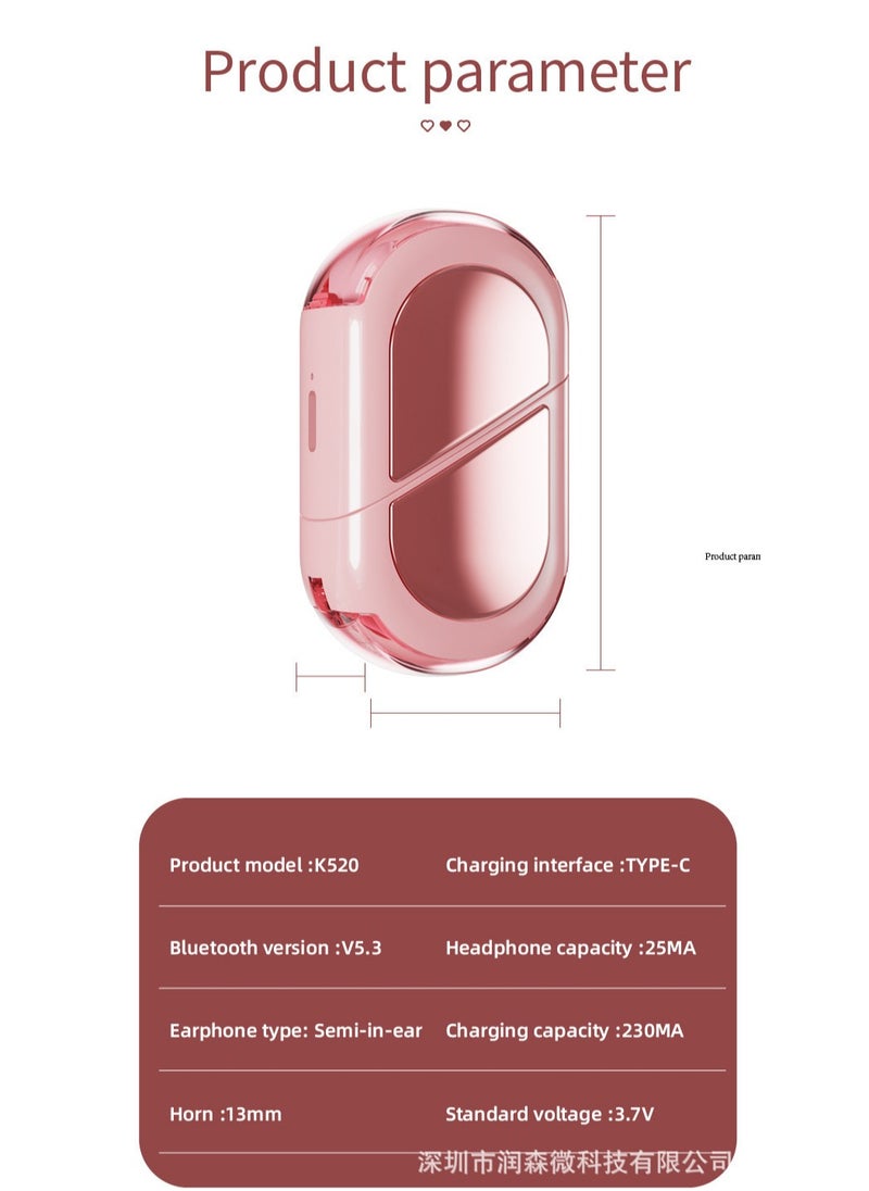 Generic - Rotatable heart-shaped Bluetooth headset - Image 1