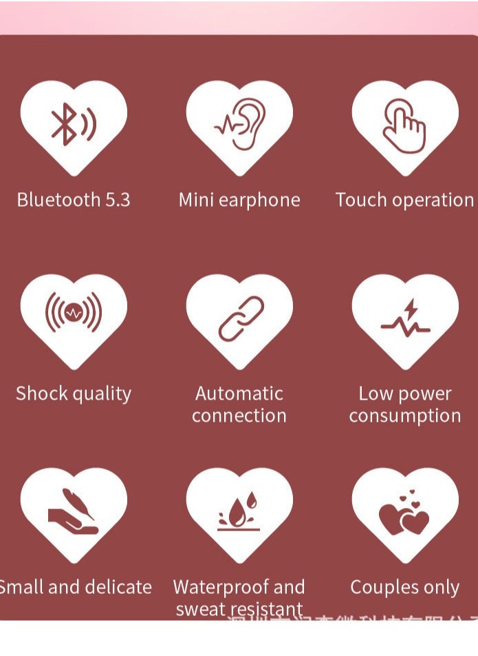 Generic - Rotatable heart-shaped Bluetooth headset - Image 1