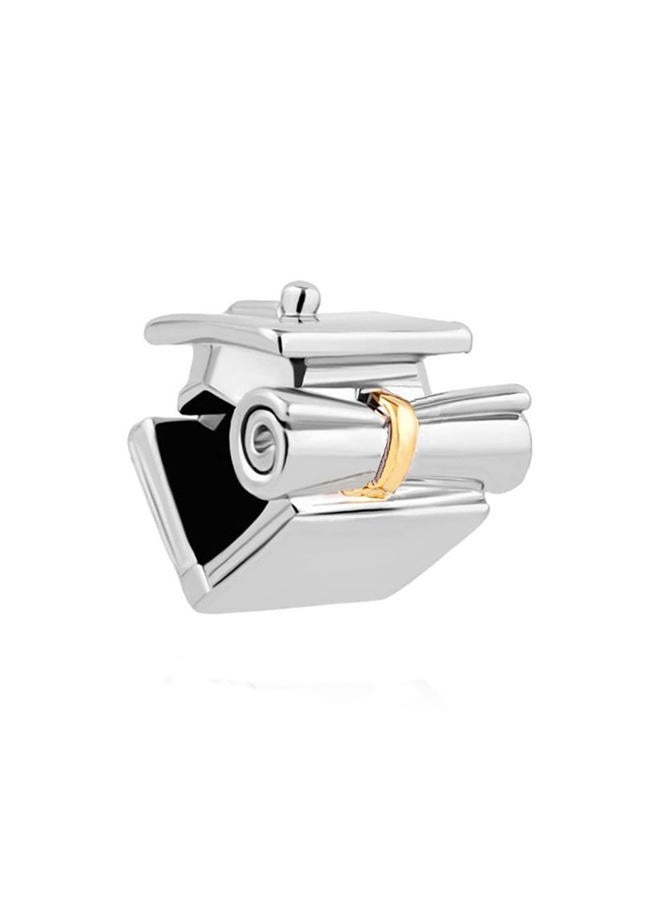 MiiFort Graduation Cap Charm for Bracelets Necklaces Pendants Compatible with Pandora Charms Bracelets Gift for Students Scroll Diploma Granddaughter Daughter Birthday Teacher School Family Christmas, - Image 1