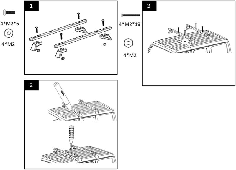 Yurefax Roof Rack Fixing Rail for RC Cars - Image 5