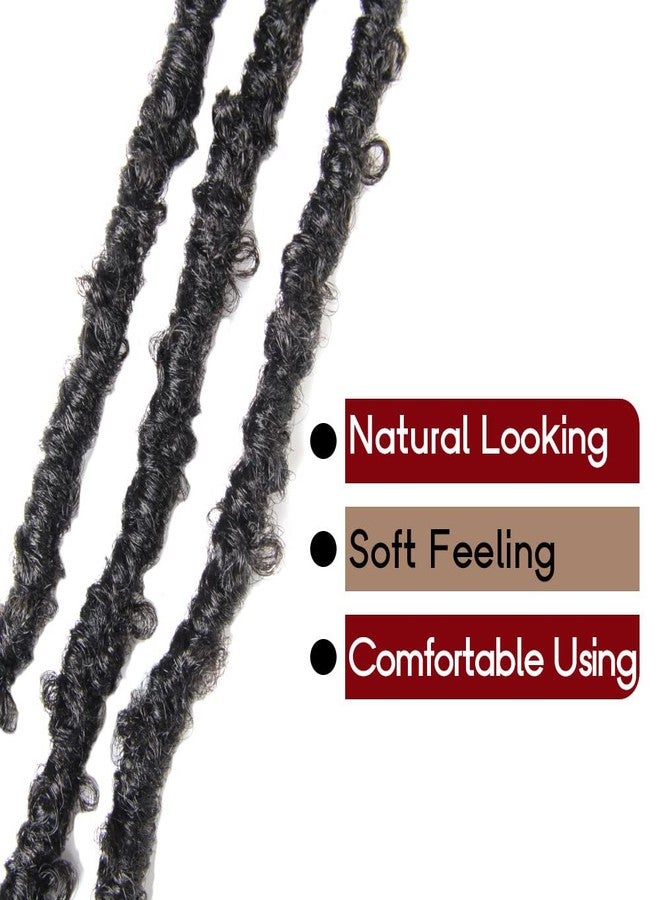 BOHOBABE 24 Inch Light Weight Butterfly Locs Crochet Hair 8 Packs Long Black Distressed Butterfly Faux Locs Crochet Hair, 1B - Image 4