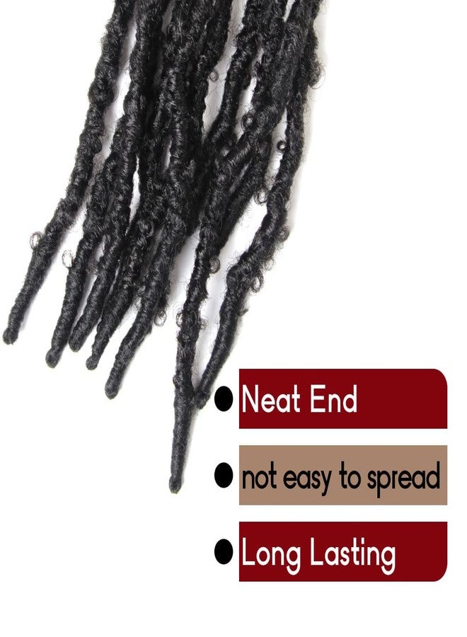 BOHOBABE 24 Inch Light Weight Butterfly Locs Crochet Hair 8 Packs Long Black Distressed Butterfly Faux Locs Crochet Hair, 1B - Image 5
