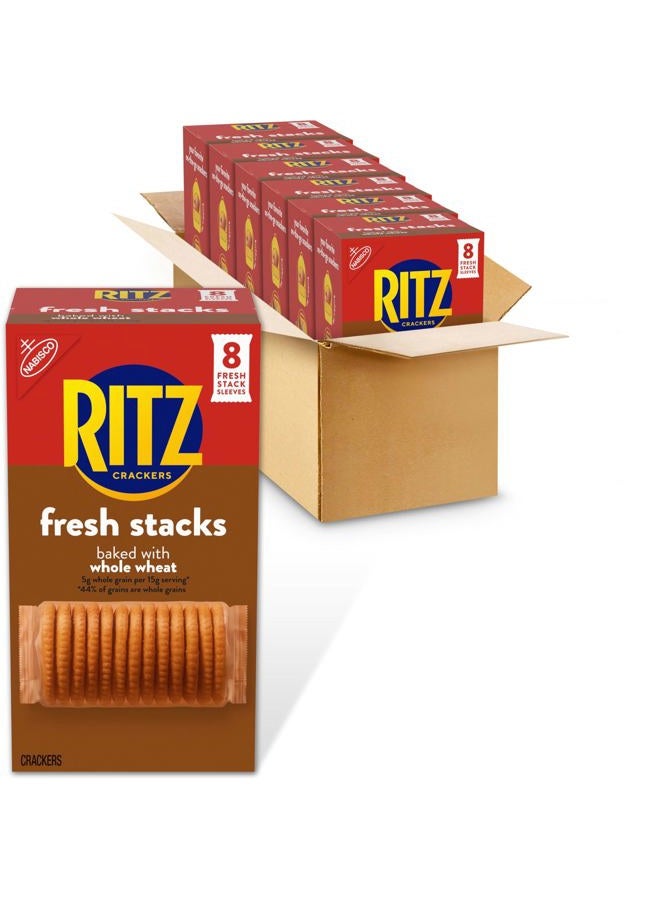 Ritz Fresh Stacks Whole Wheat Crackers, Bulk Travel Snacks, 6 Boxes (48 Multi Snack Packs) - Image 1