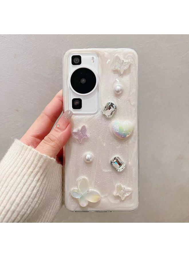 S-TOP Case For Huawei P60 / P60 Pro Cream Gum Decoden TPU Phone Case - Image 1
