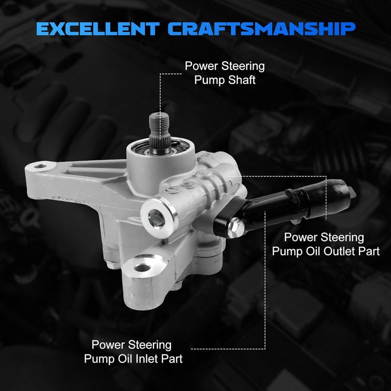 YOMALL Power Steering Pump 21-5442 for Honda Accord, Odyssey, Pilot, and MDX - Image 3