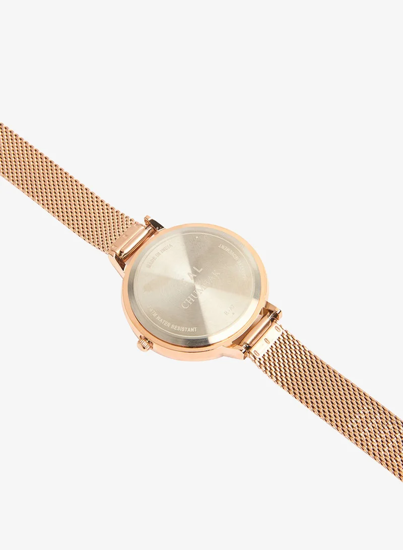 Chumbak  Teal by Chumbak Live Slow Watch,Stainless Steel Mesh Strap for Women | Best Price UAE