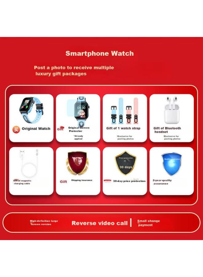 Ozing 4g Kids Phone Watch With Large Screen, Sim Card Compatible, Nationwide Network, Precise Positioning, Video Smarch For Students And Teens - Image 1