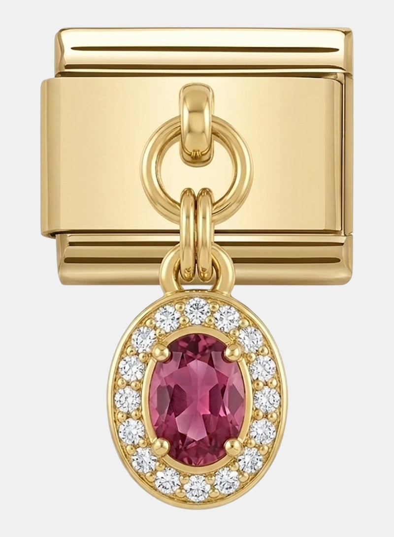 Red Dangle - Gold Italian Charm