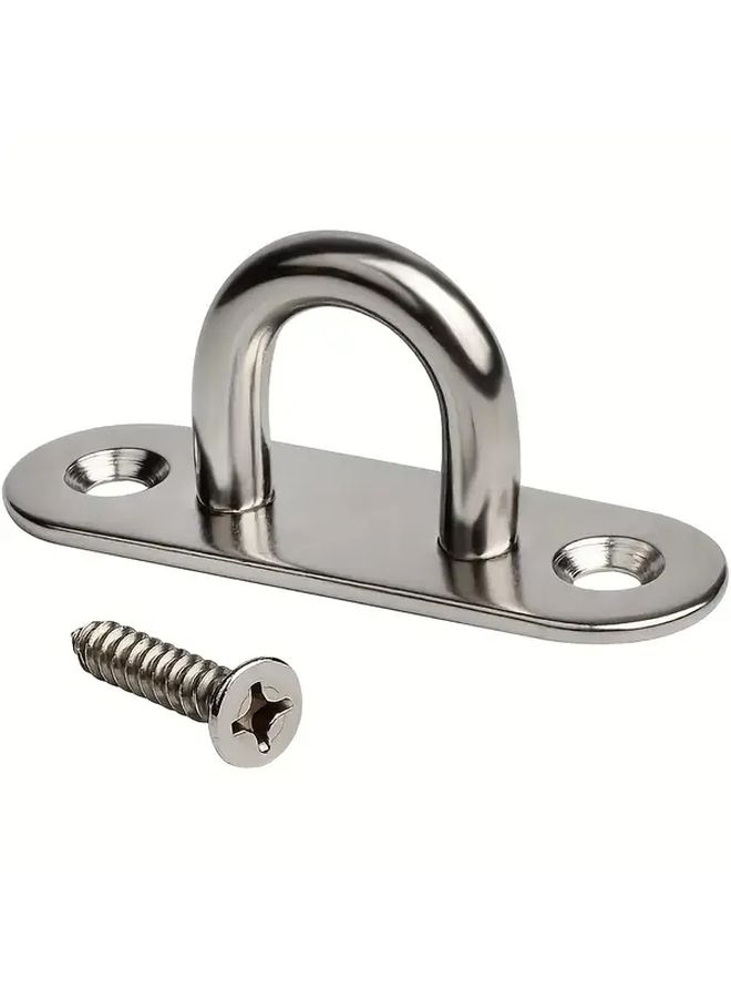 30pcs Set M5 Pad Eye Plate With Ring Stainless Steel Screw Hooks For Heavy Duty Hanging - Image 4