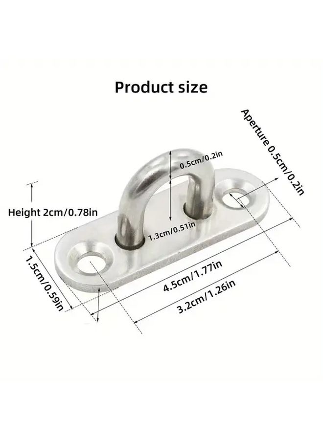 30pcs Set M5 Pad Eye Plate With Ring Stainless Steel Screw Hooks For Heavy Duty Hanging - Image 3