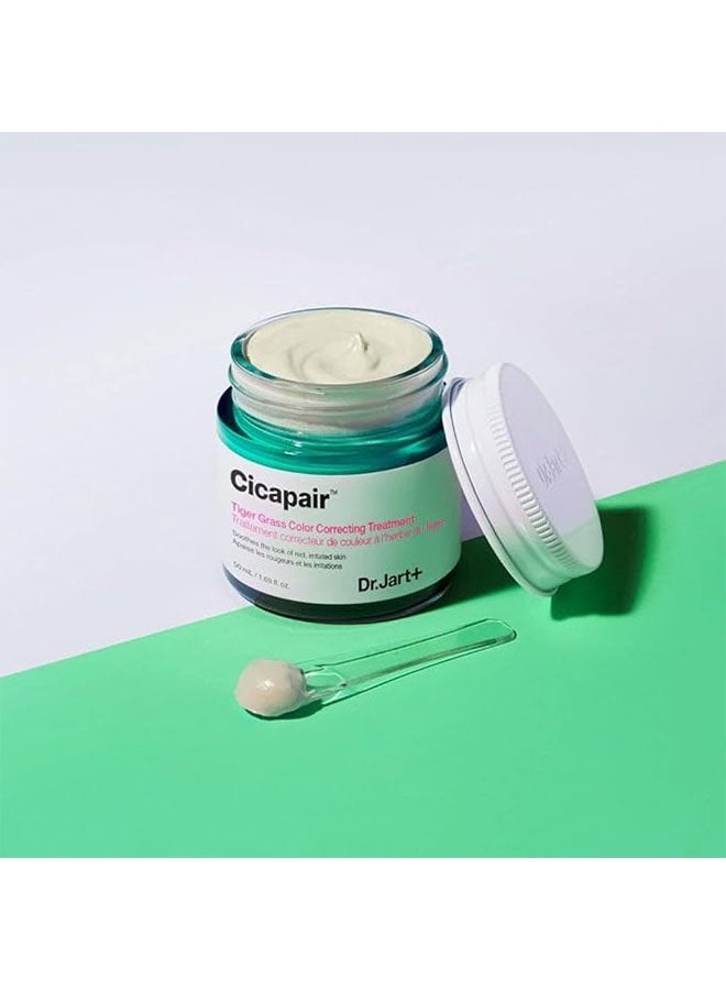 Dr. Jart Cicapair Tiger Grass Color Correcting Treatment 50ml, Soothes The Look Of Red, Irritated Skin, Apaise Les Rougeurs Et Les Irritations - Image 3
