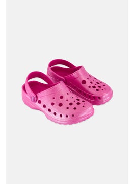 Kids Girl Glitter Slingback Clogs, Pink