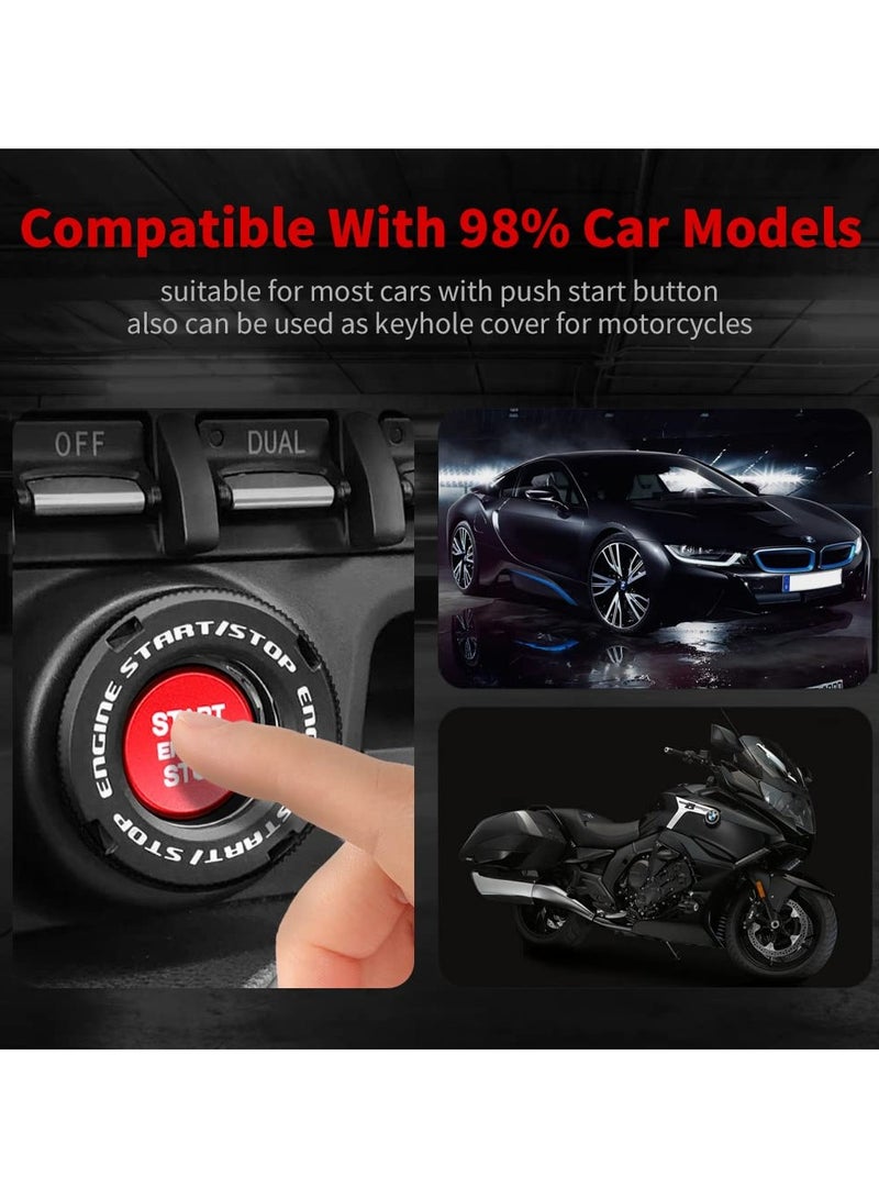 Generic Car Start Stop Button Cover Automotive Engine Start Button Cover,Car Engine Decoration Ring Car Spin Ignition Anti-Scratch Protector Car Interior Accessory  - Image 4