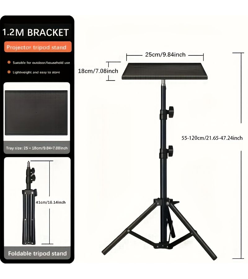 1pc Portable Projector Tray Durable Structure Compatible With Most Stands Direct Installation - Image 2