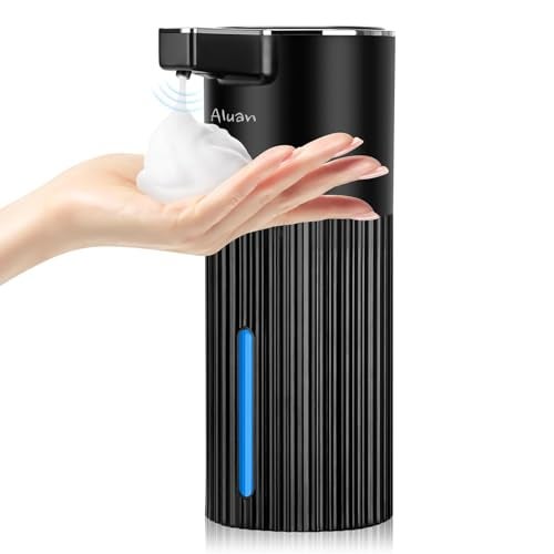 Aluan Automatic Soap Dispenser with 4 Levels Adjustable, 400ML Sensor Hand Wash Dispenser Touchless with Auto-Clean, Electric Foaming Handwash Dispenser for Bathroom, Office, Kitchen (Foam) - Image 1