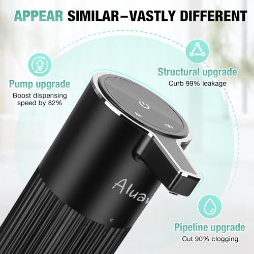 Aluan Automatic Soap Dispenser with 4 Levels Adjustable, 400ML Sensor Hand Wash Dispenser Touchless with Auto-Clean, Electric Foaming Handwash Dispenser for Bathroom, Office, Kitchen (Foam) - Image 2