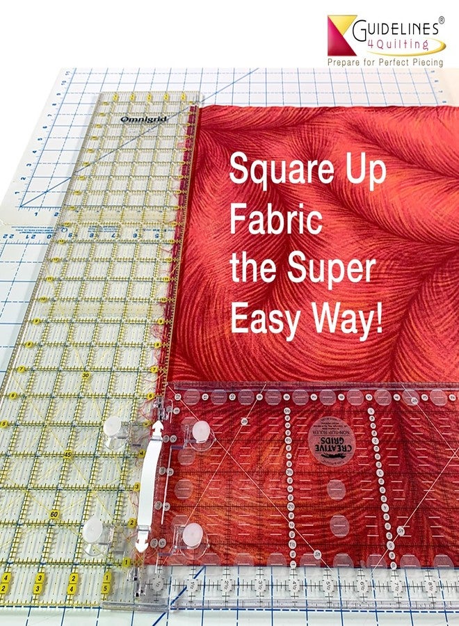 Guidelines4quilting - Quilt Ruler Connector/Handle for Rulers and Templates - Alignment Tabs and Lip Edge for Perfect Alignment - Unbreakable - Left-Handed Friendly - Suction Cups - Built-in Handle - Image 2