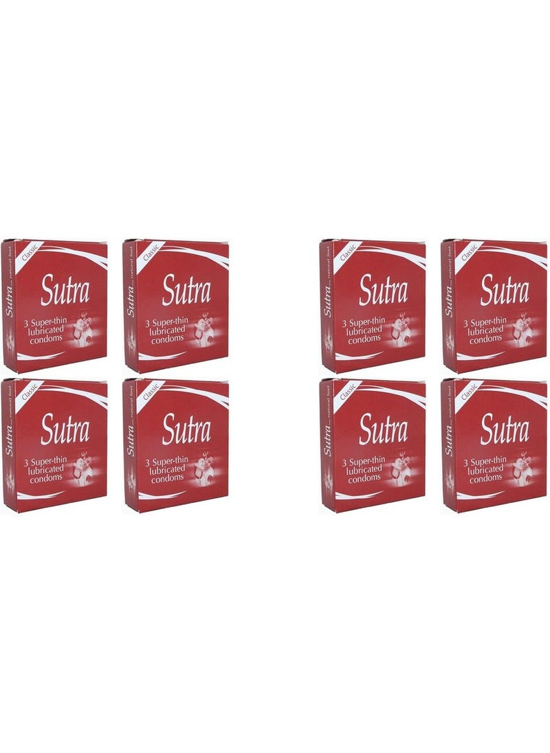 SUTRA Sutra Classic Condoms - 3 Pcs - 8 Packages  - Image 1