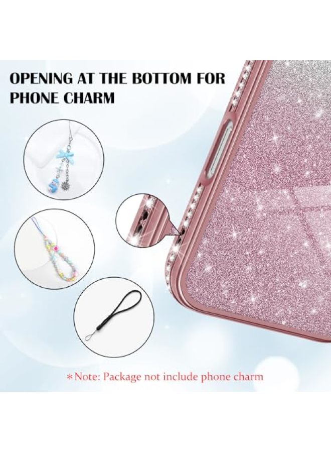 iPhone 17 Pro Max Case, Luxury Glitter Rhinestone Electroplated Clear Case with Shimmering Camera Lens Protector, Shock-Absorbing Case - Image 5
