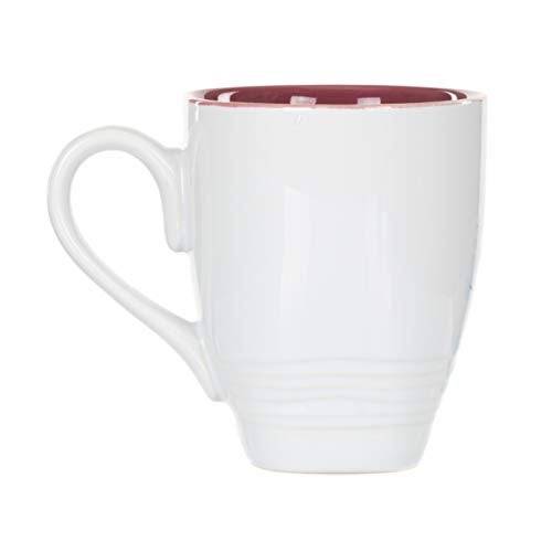 DEMDACO Dean Crouser Hummingbird Watercolor Red On White 16 Ounce Glossy Stoneware Mug With Handle - Image 3