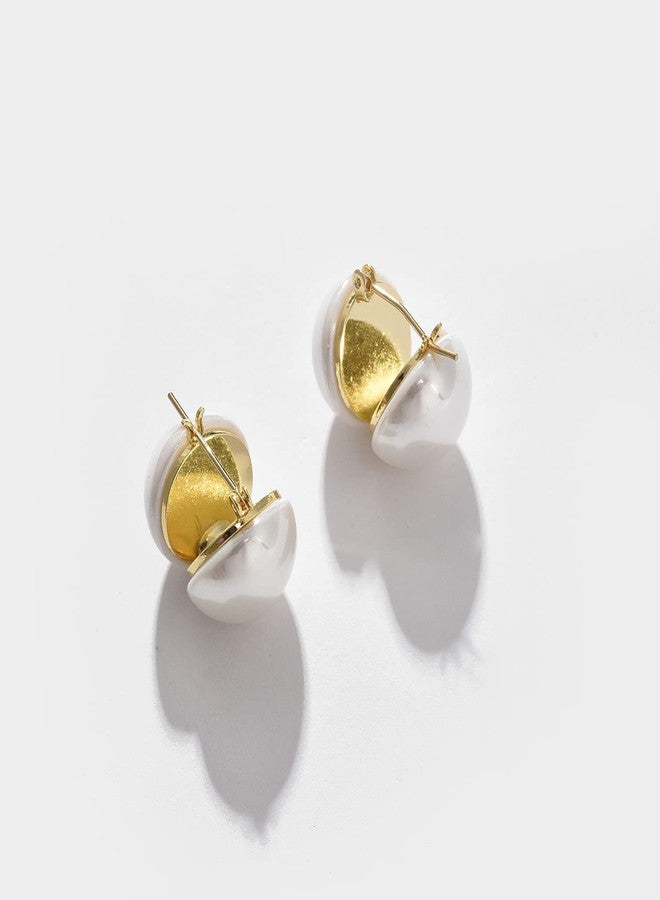 SOHI Gold Plated Pearl Stud - Image 3