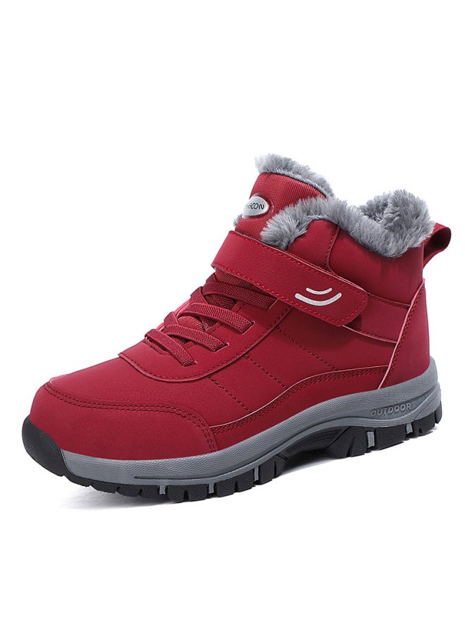 New Old People's Shoes Men's Autumn And Winter High-top Velvet Padded Cotton Shoes Sports Non-slip Walking Shoes Mother Snow Boots Lovers