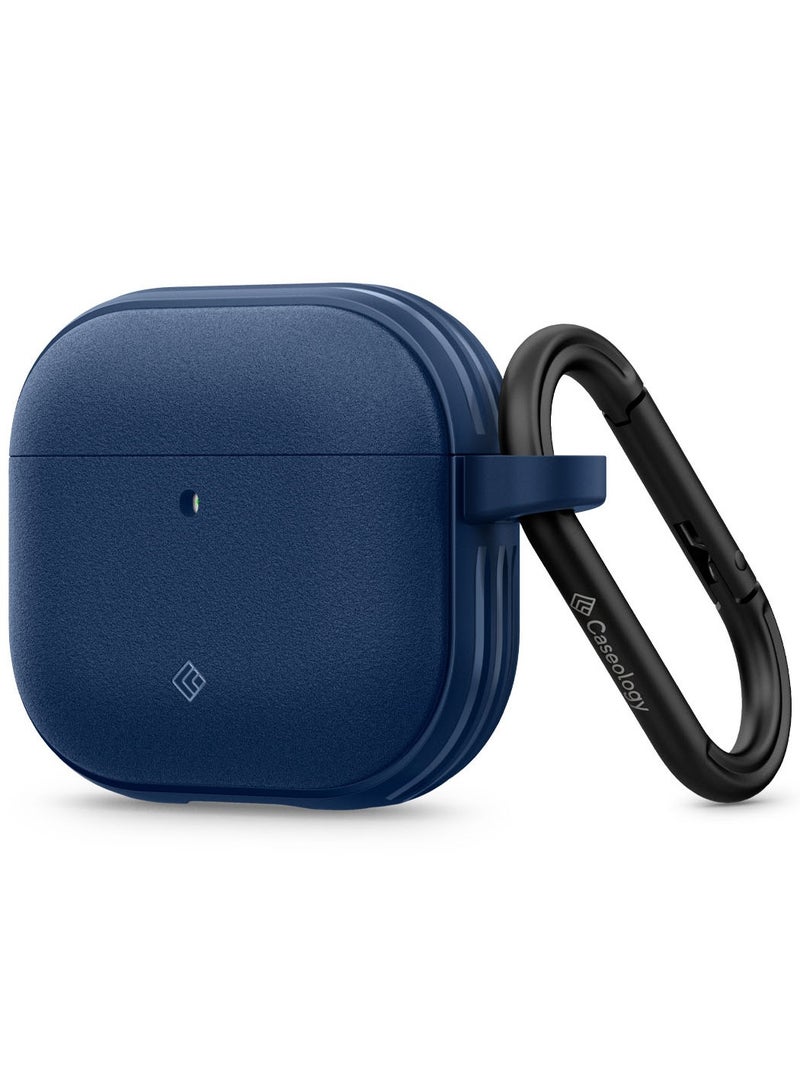Caseology Vault AirPods 4 Case Cover (2024) with carabiner - Navy Blue