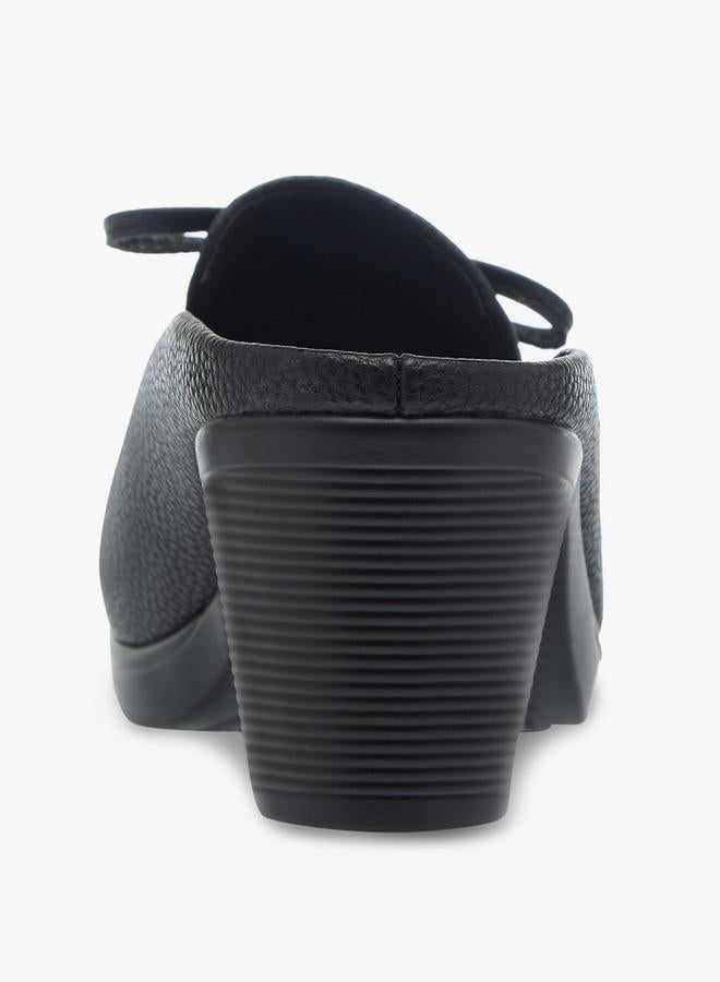 Flora Bella By Shoexpress Women Bow Detail Block Heels Slip-On Shoes - Image 5