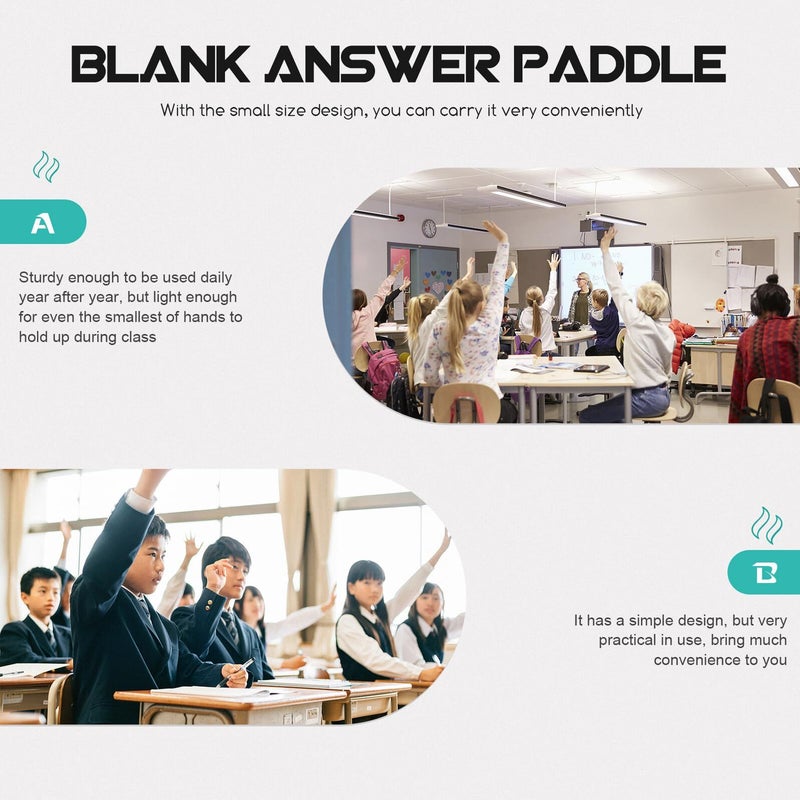 4Pcs Portable Double Sided Dry Erase Whiteboards With Handle And Safe Rounded Edges - Image 4
