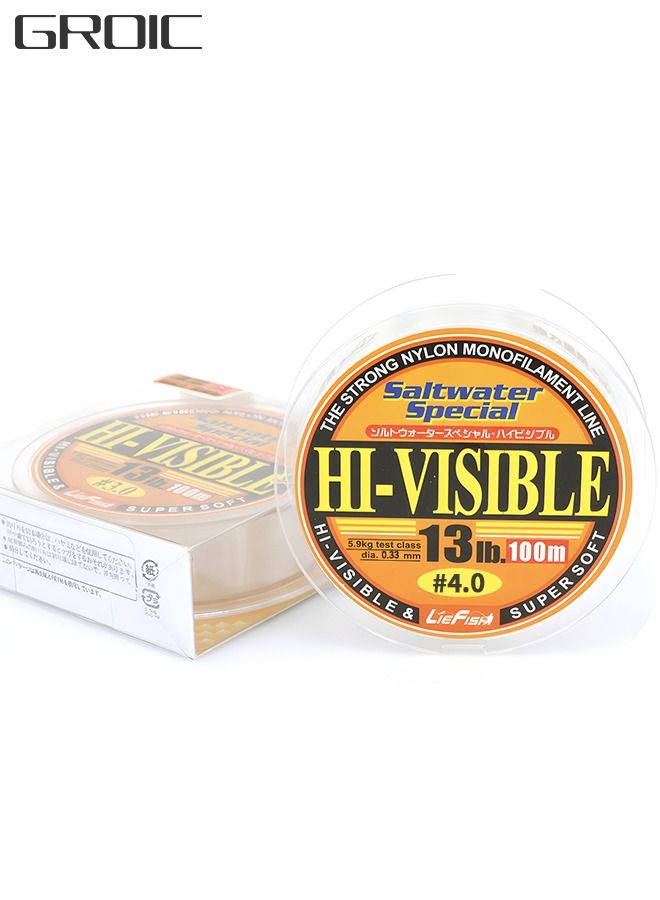 GROIC 100M Nylon String Fishing Line Cord Clear Premium 100% Fluorocarbon Strong Monofilament Wire Flexible Wear-resistant Super Pulling Force Cut for Hanging Decorations Beading Crafts Kite - Image 1