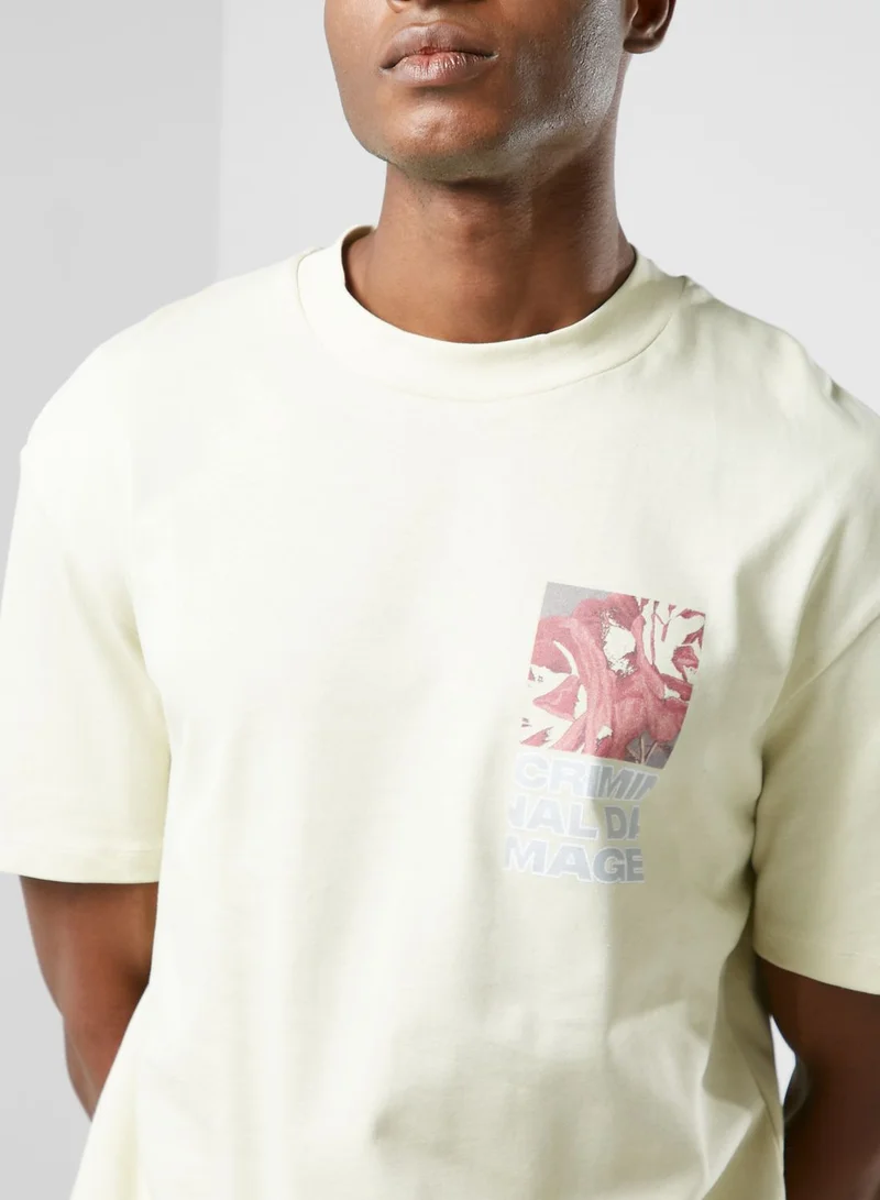 CRIMINAL DAMAGE Butterfly Rose T-Shirt