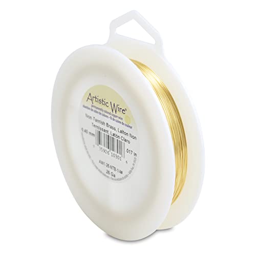 Artistic Wire, 26 Gauge Tarnish Resistant Brass Craft Wire, 311 ft - Image 1