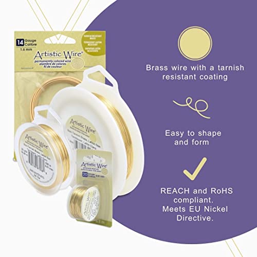 Artistic Wire, 26 Gauge Tarnish Resistant Brass Craft Wire, 311 ft - Image 5