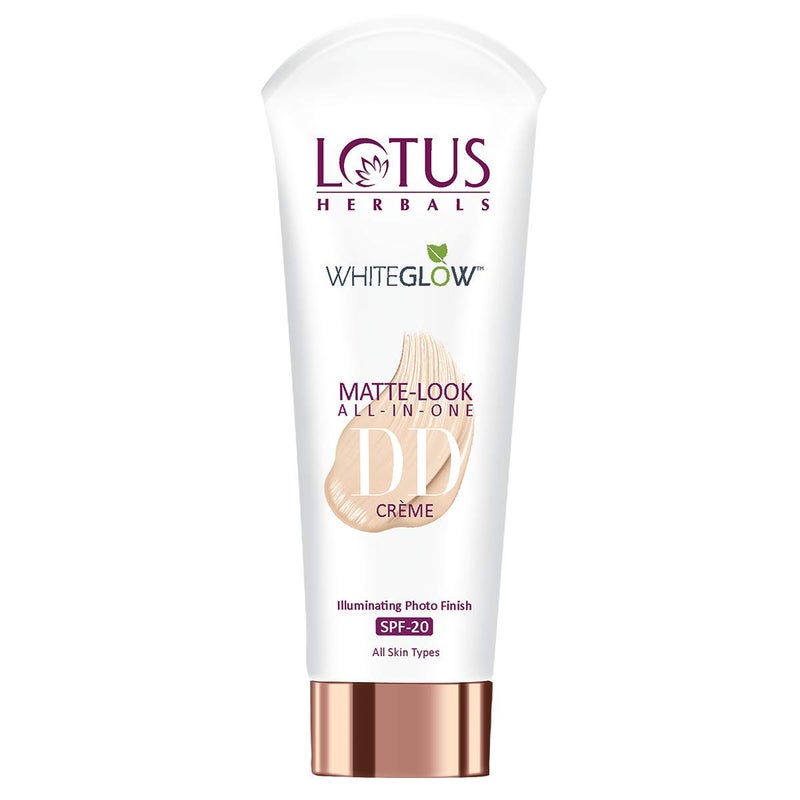 LOTUS HERBALS Lotus Herbals Whiteglow Matte Look All In One DD Cream Pink Beige SPF 20 All Skin Types 30g  - Image 1