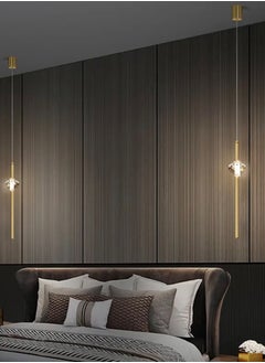 ماركة غير محددة ثريا علاقي سقف ليد ذهبي مودرن بثلاث اضاءات  - Image 2