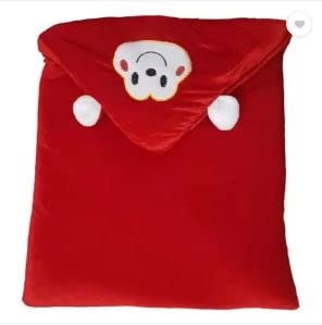 KitchDeco Kitch Deco™ Baby Blankets Super Soft Baby Sleeping Bag for Baby Boys & Baby Girls New Born Baby 0-1 Years Hooded (27x27Inch) (Red) - Image 2