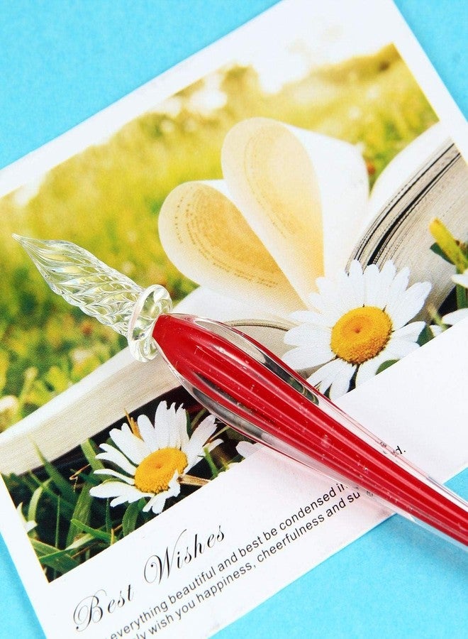 kreni Crystal Glass Dip Fountain Pen with 4 Ink Set for Drawing Doodling Mandala Art (Color may vary) - Image 5