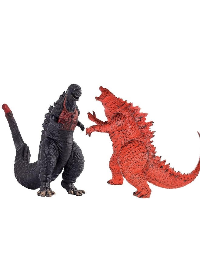 De-Lite Super Saver Combo Pack Premium King of Monsters Vinyl Plastic PVC Action Figures Movie Collectible Toys (Shin Godzilla v/s Red Godzilla, Size 15cm) - Image 1
