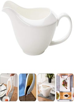 Cabilock Mini White Ceramic Creamer With Handle Gravy Sauce Boat Small Coffee Milk Creamer Jug Pitcher Kitchen Sauce Cup With Pouring Spouts - pzsku/ZE9EE6B81CEFEFA6FFFEEZ/45/_/1716203404/c810b2ad-a8ef-4de7-8d3c-1d77fb9400b7