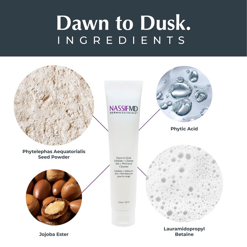 NassifMD Dawn to Dusk Foaming Facial Cleanser Vegan Cleanser Face Wash for Women, Gentle and Hydrating Cream Wash for Dry or Oily Skin, Hydrating - Image 4