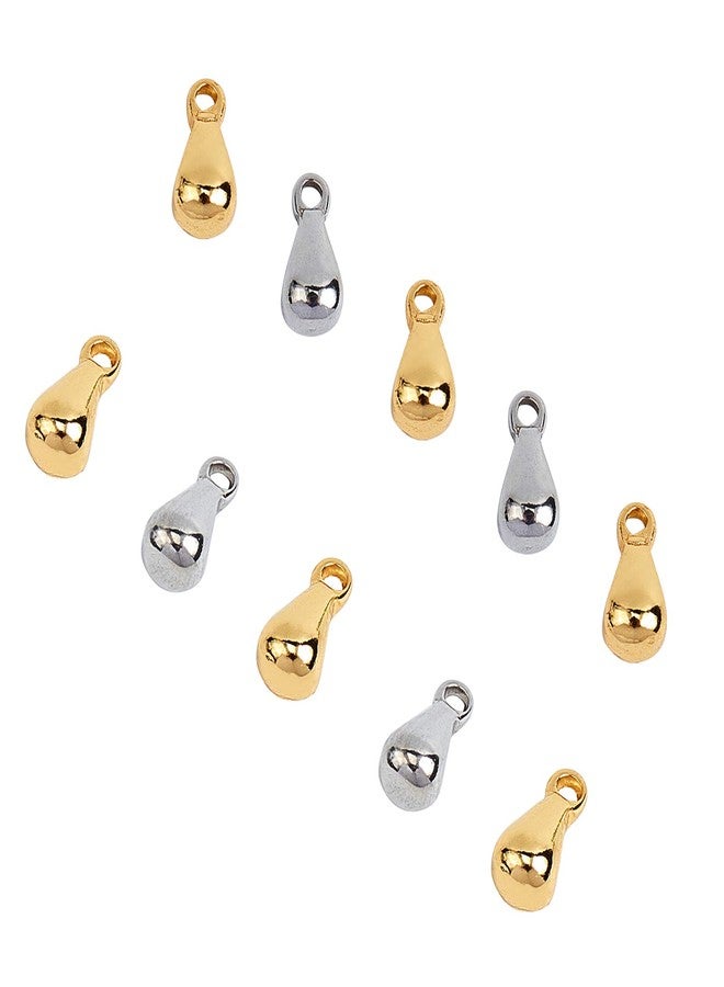UNICRAFTALE 100pcs Extender Chain Drop Stainless Steel Pendants 6mm End Drop Charms Terminators Mixed Color Teardrop Charm Connector for DIY Jewelry Making & Crafting - Image 1