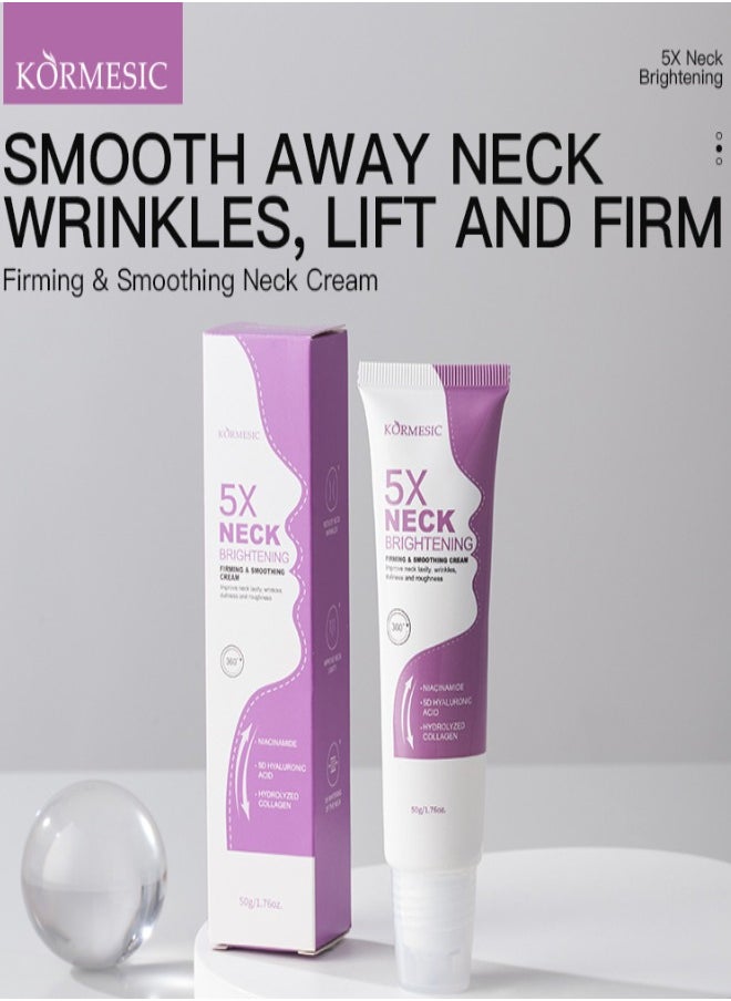 Kormesic Neck Firming Cream Extreme Neck and Chest Firming Cream Moisturizing Lotion with Salicylic Acid, Long-Lasting Moisturizing, Brightening Helps to firm and brighten the skin on the neck and chest to prevent signs of premature aging  - Image 5
