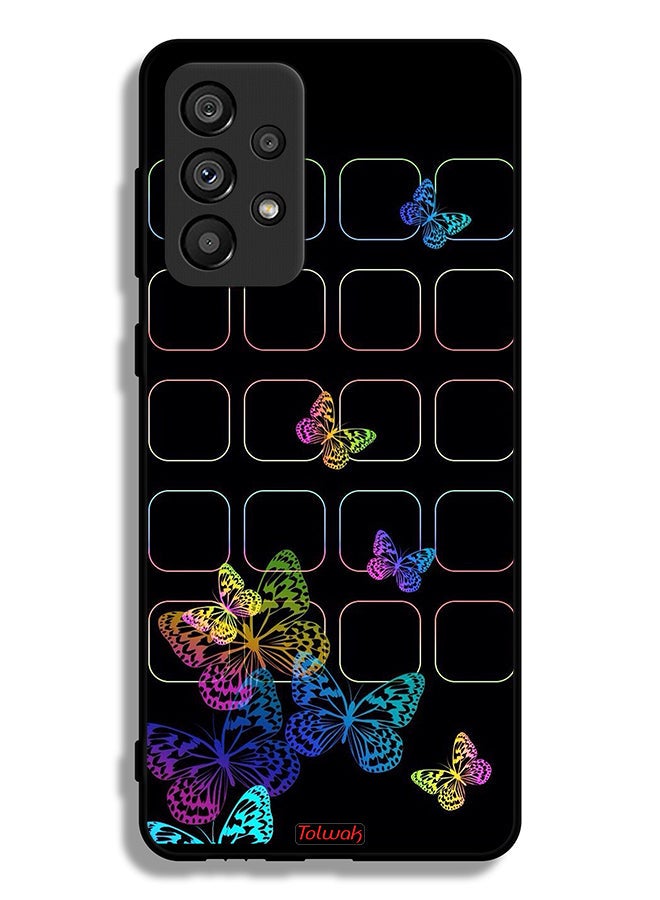 Tolwak Samsung Galaxy A73 5G Protective Case Cover Colorful Butterflies - Image 1