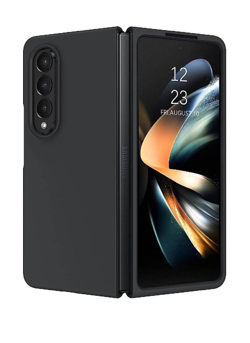 ZOOMEE - Protective Soft Silicone Gel Rubber Bumper Slim Hard PC Thin Shockproof Case Cover For Samsung Galaxy Z Fold 4 Black - Image 1