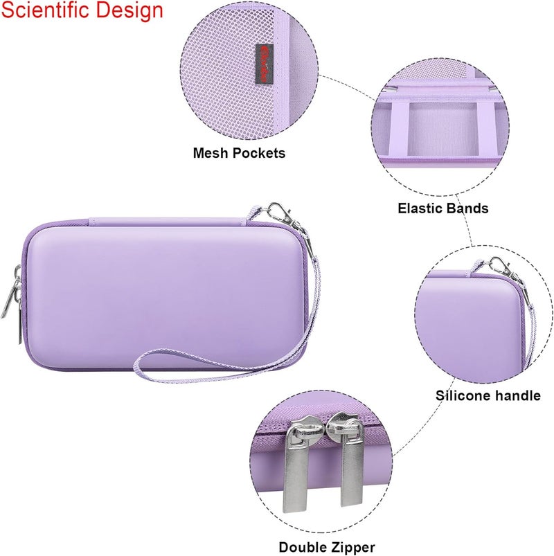 Elonbo EpiPen Carrying Case Travel Medicine Kit for 2 Epi Pens or Auvi Q Asthma Inhaler Nasal Spray Allergy Meds Diabetic Supplies Ventolin Inhaler Organize Holder Bag Purple - Image 4