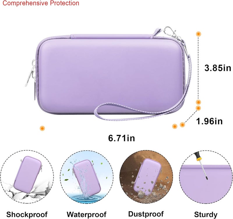 Elonbo EpiPen Carrying Case Travel Medicine Kit for 2 Epi Pens or Auvi Q Asthma Inhaler Nasal Spray Allergy Meds Diabetic Supplies Ventolin Inhaler Organize Holder Bag Purple - Image 3