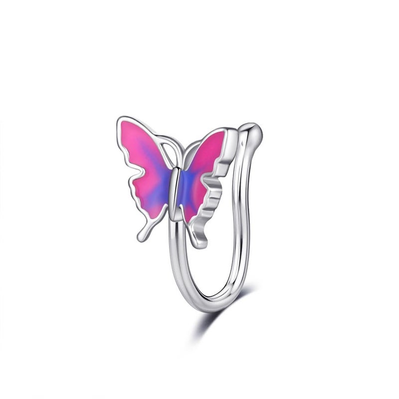 RUVEE Nose & Ear Clip Gold Plated Pin Non Pierced Just Press for Women & Girls - Image 1