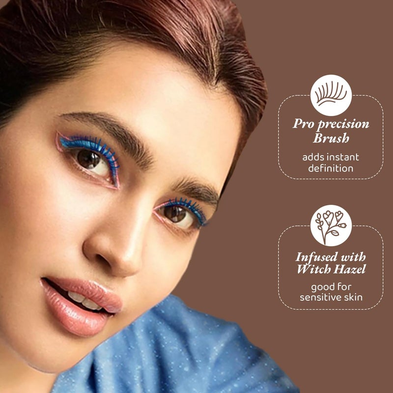 Elitty Elitty Pop Colored Lush Lashes Mascara No Cap Blue Waterproof Smudge proof Curling and lengthening Infused with Witch Hazel and Almond Oil Vegan Cruelty Free 5 ML Each - Image 3