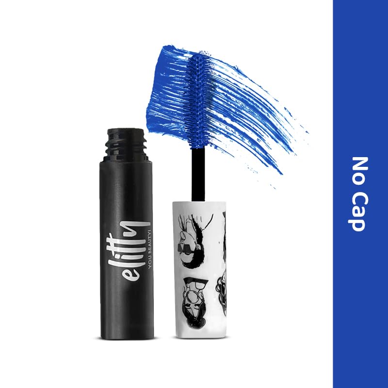 Elitty Elitty Pop Colored Lush Lashes Mascara No Cap Blue Waterproof Smudge proof Curling and lengthening Infused with Witch Hazel and Almond Oil Vegan Cruelty Free 5 ML Each - Image 2